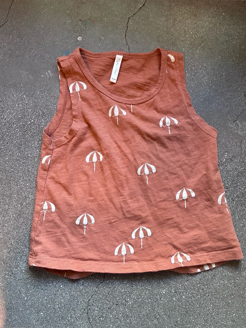 Rylee + Cru Umbrella Print Sleeveless Tank Top 18-24M 100% Cotton